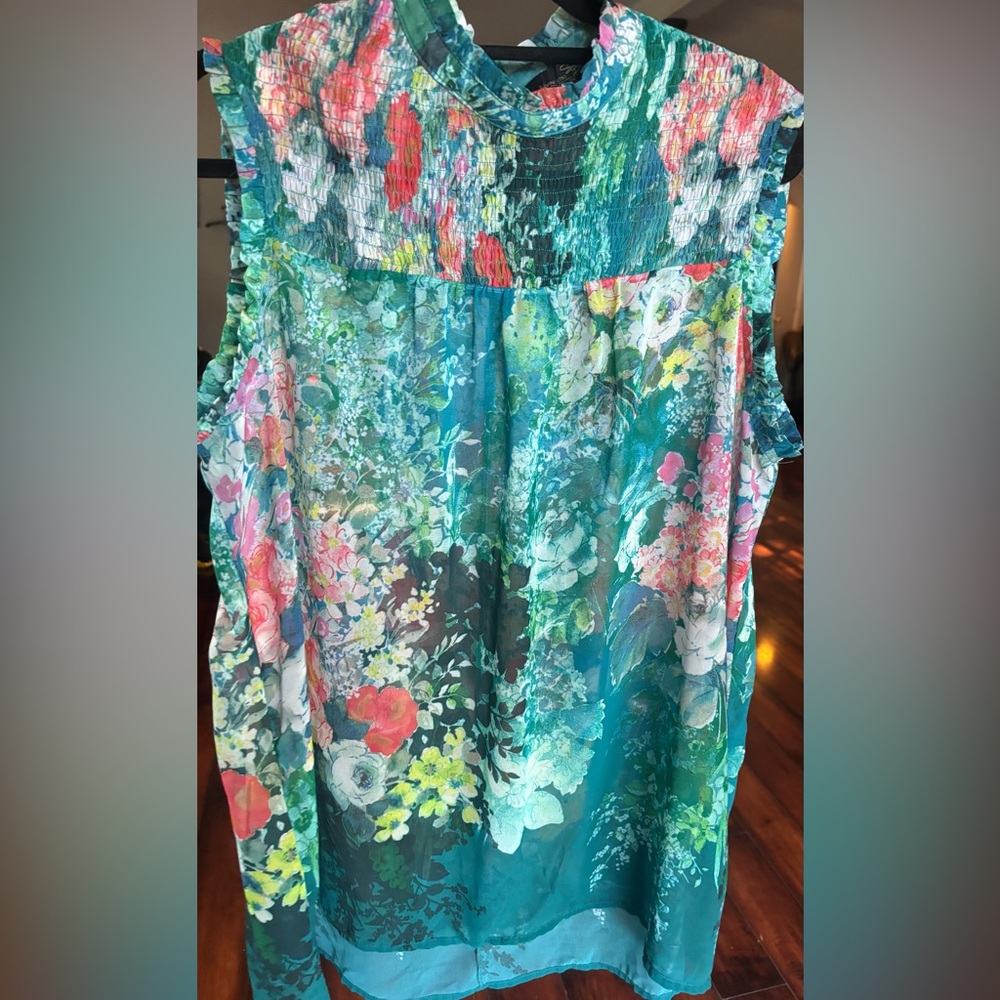 Suzanne Betro Multicolor Floral Blouse